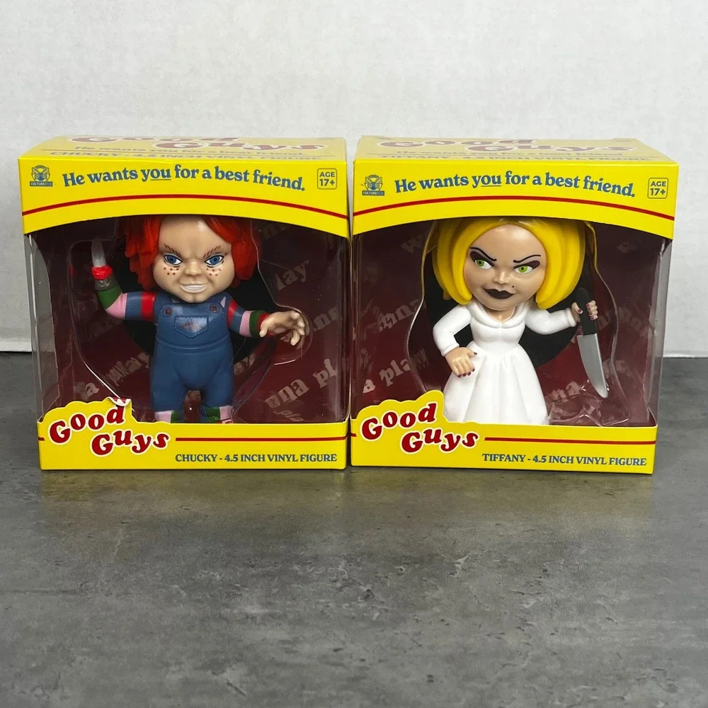CultureFly Chucky and Tiffany 4.5 Inch Vinyl Figure Set Good Guys Child's‎ Play